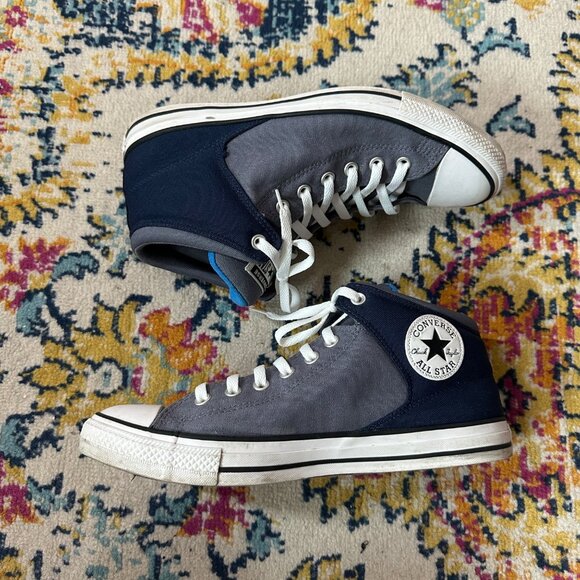 Converse Chuck Taylor All Star High Street Shoes Grey Midnight Navy Mens Size 11 - Picture 5 of 8